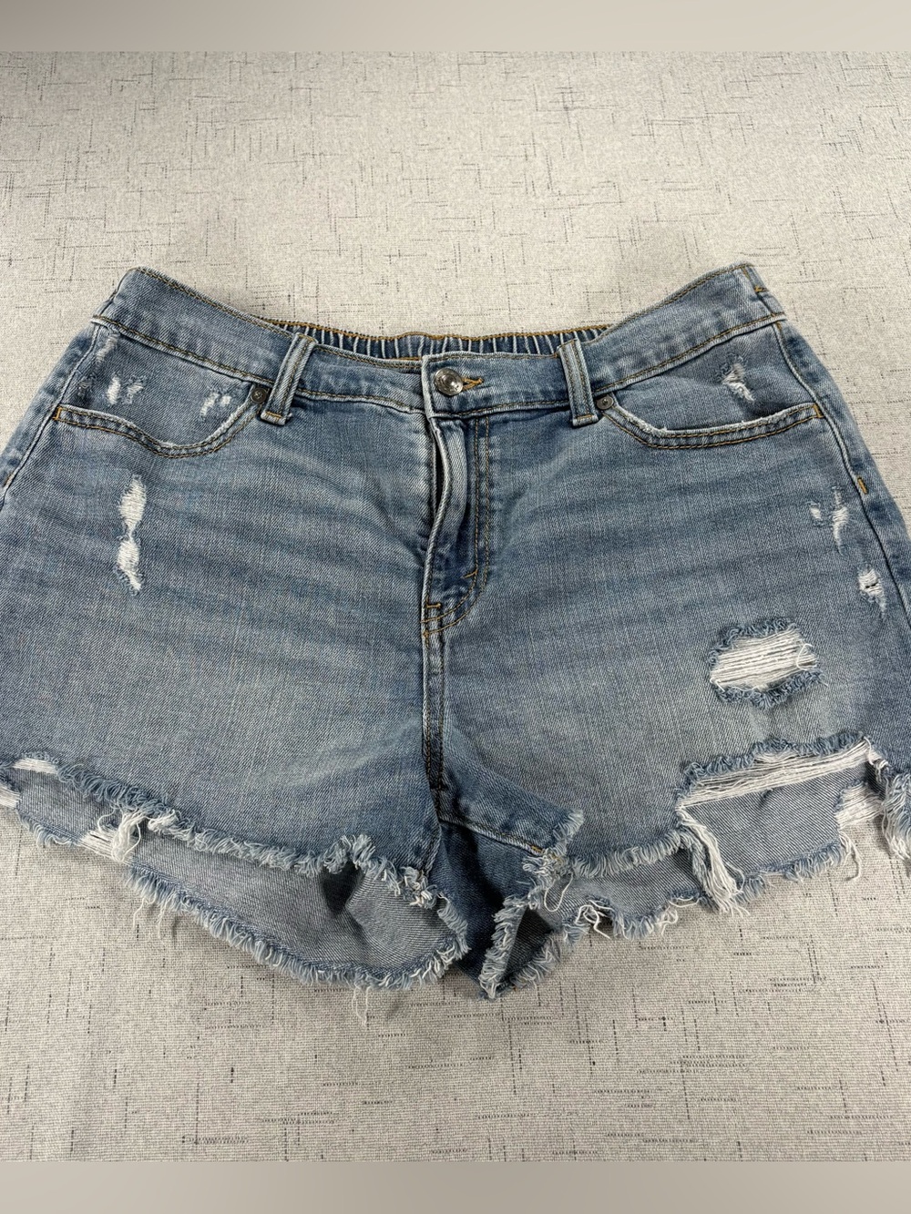 Aerie Distressed Light Blue Denim Women's Shorts